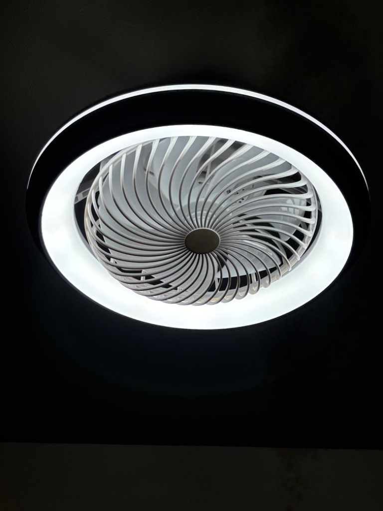 シーリングファンライト LED 360°自動首振り シーリングライト 6