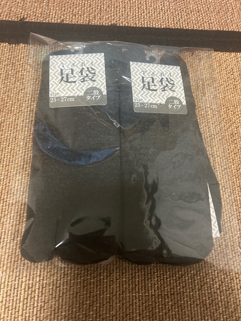 爆買 足袋 靴下 ソックス 二股 5足セット サイズ25-27 黒
