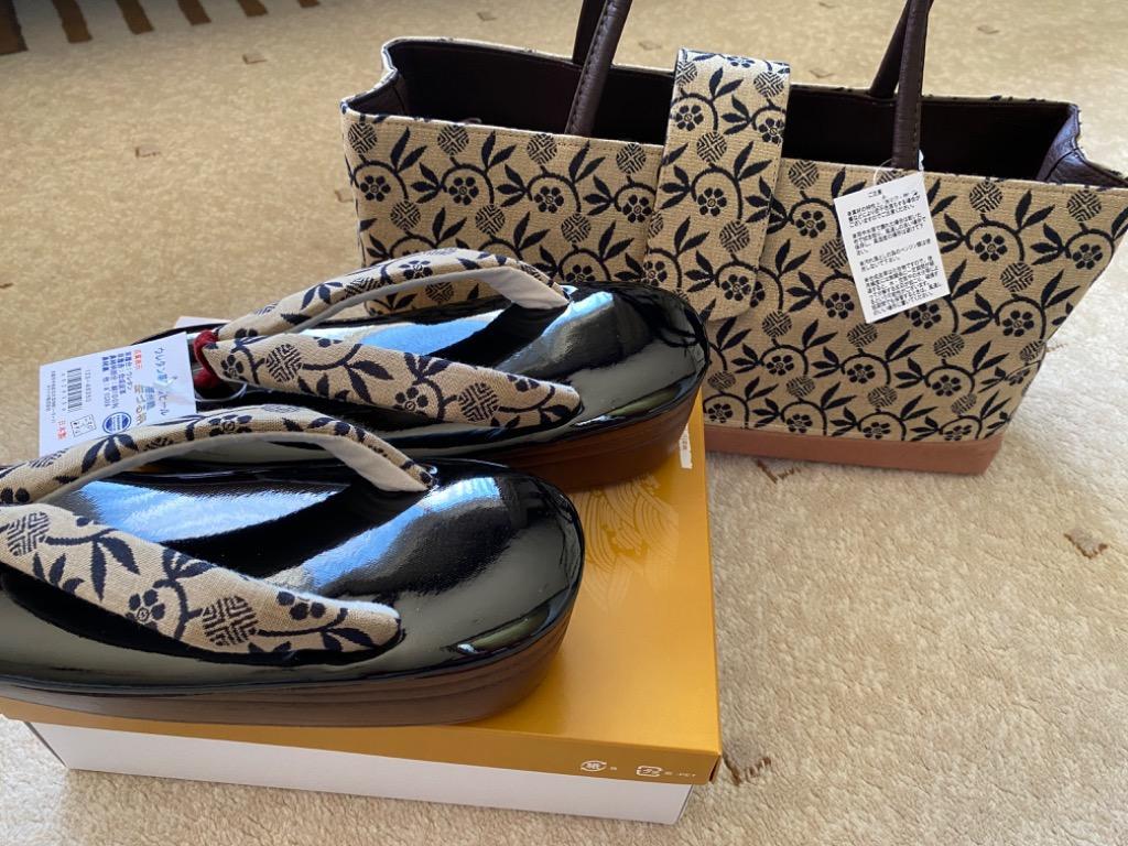 なごみや カジュアル 草履 バッグ セット 日本製 播州織 笹蔓 ウレタン