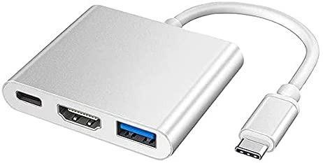 HDMI変換アダプター 3in1 4K映像 軽量設計 Type-C HDMI USB3.0 変換