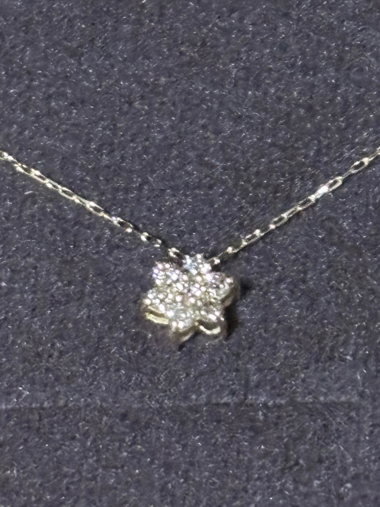 ネックレス 18金 K18 ダイヤモンド 0.1ct 天然 ダイヤ 華奢 シンプル