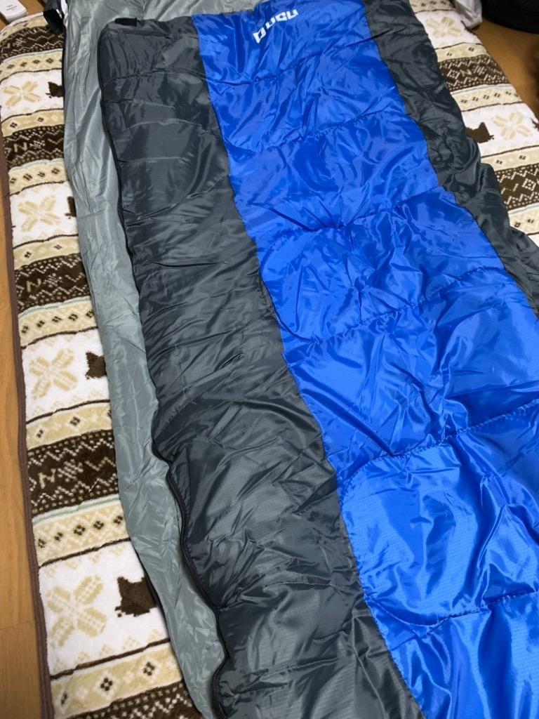 寝袋 1.8kg シュラフ 封筒型 登山 車中泊 -10度〜10度 220cm 極