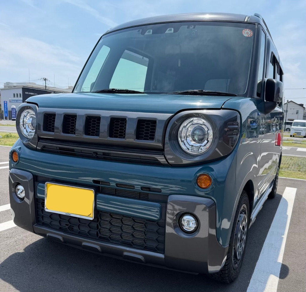 塗装済 スペーシアギア フロントグリル MK53S 純正ガンメタ塗装 SPACIA