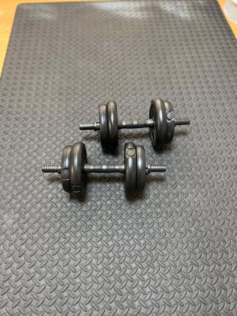 ダンベル 10kg 2個セット 計20kg バーベル シャフト グリップ