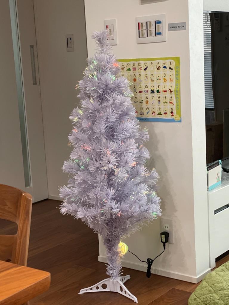 クリスマスツリー 120cm ファイバークリスマスツリー ホワイト