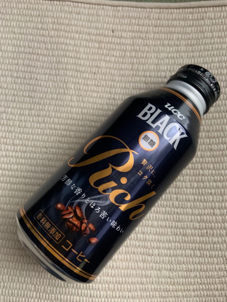 UCC上島珈琲 BLACK無糖 RICH リキャップ缶 375g 1箱（24缶入）