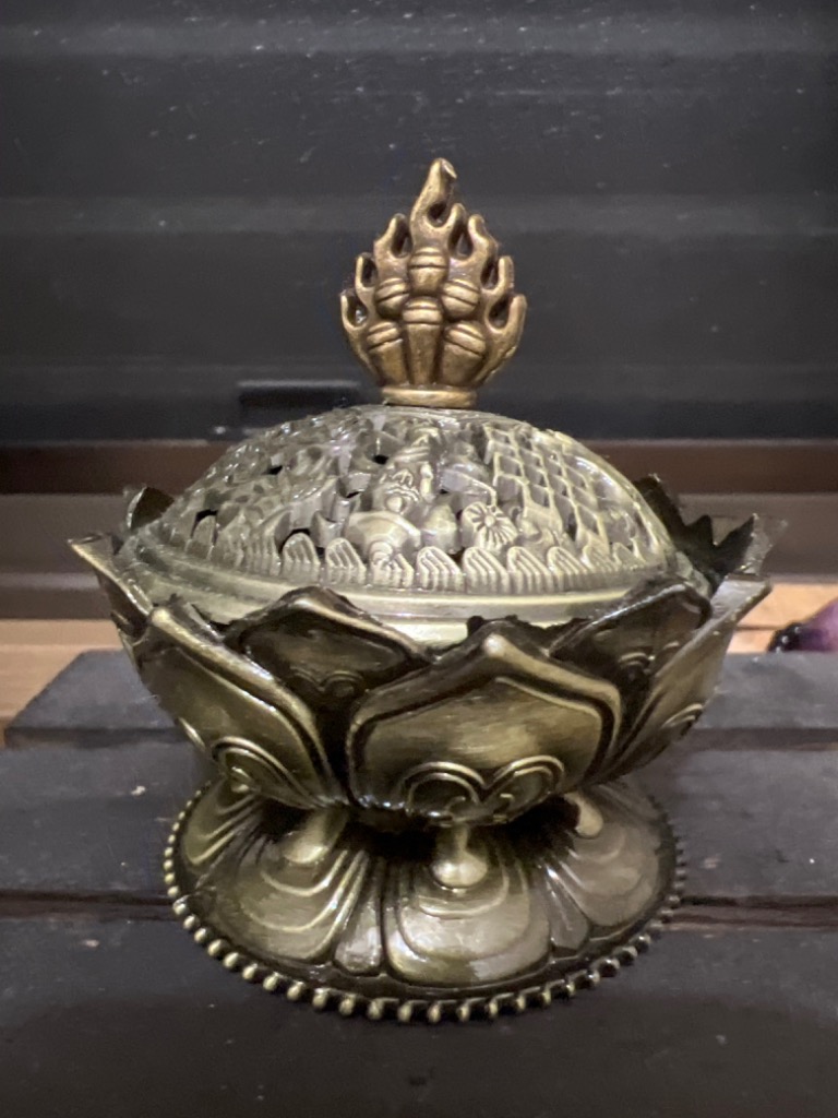 百福円足蓮華底香炉 仏堂 香道具 装飾品 工芸品 美術品 置物 jdrhthtrj.jpg
