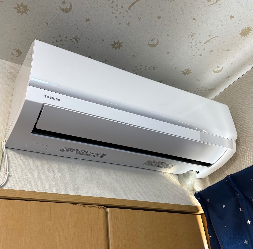 エアコン 6畳 工事費込 冷暖房 東芝 RAS-2215TM-W 標準設置工事セット 