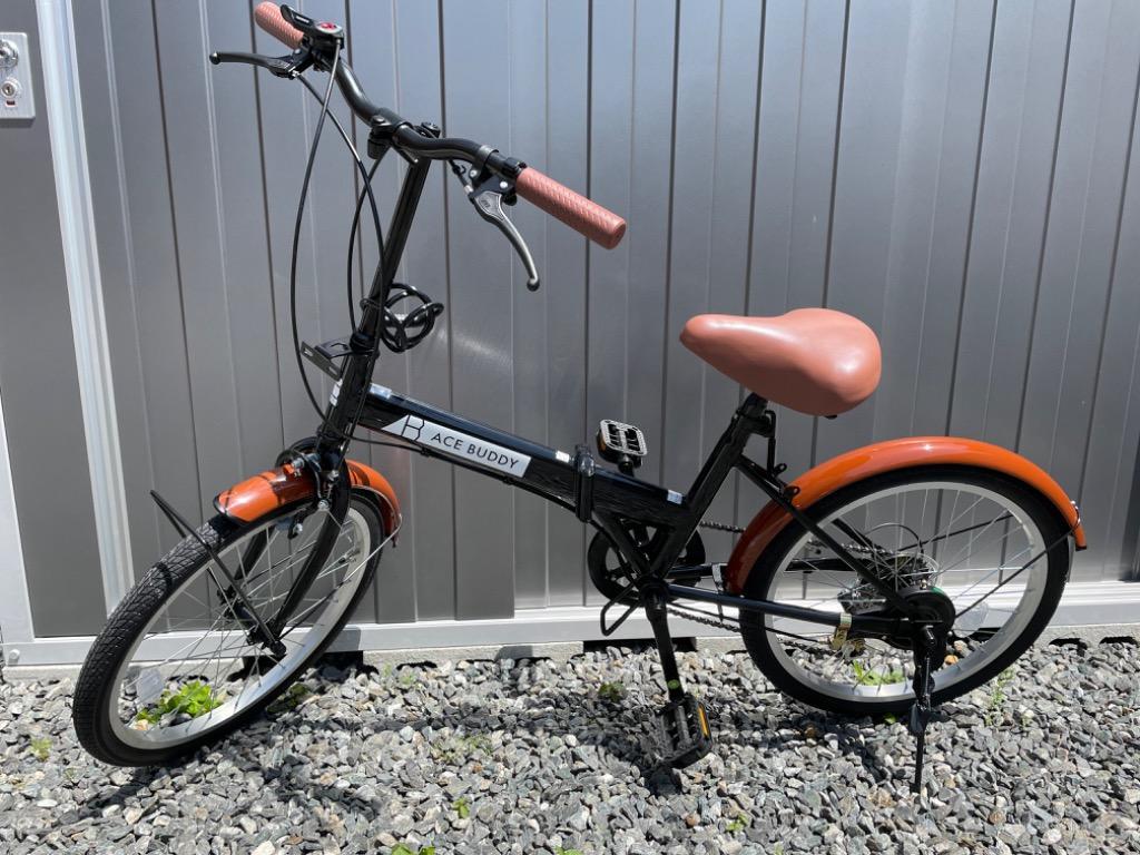 折りたたみ自転車【1500円OFFクーポン発行中！GW特別特価！5月9日10時まで！】20インチ シマノ 6段変速 カギ ライト カゴ 本州 送料無料  景品 ACE BUDDY 206-5