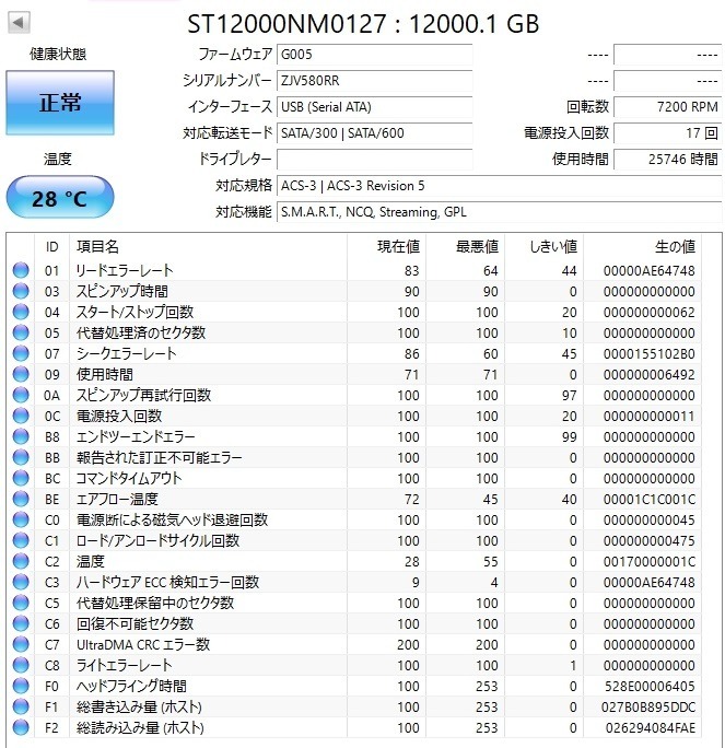 Seagate HDD 3.5インチ 12TB SATA 内蔵ハードディスク 30日保証 6Gb/s 256MB 7200rpm /  ST12000NM0127 【再生品】 : st12000nm0127-fr : AJ Tokyo - 通販 - Yahoo!ショッピング