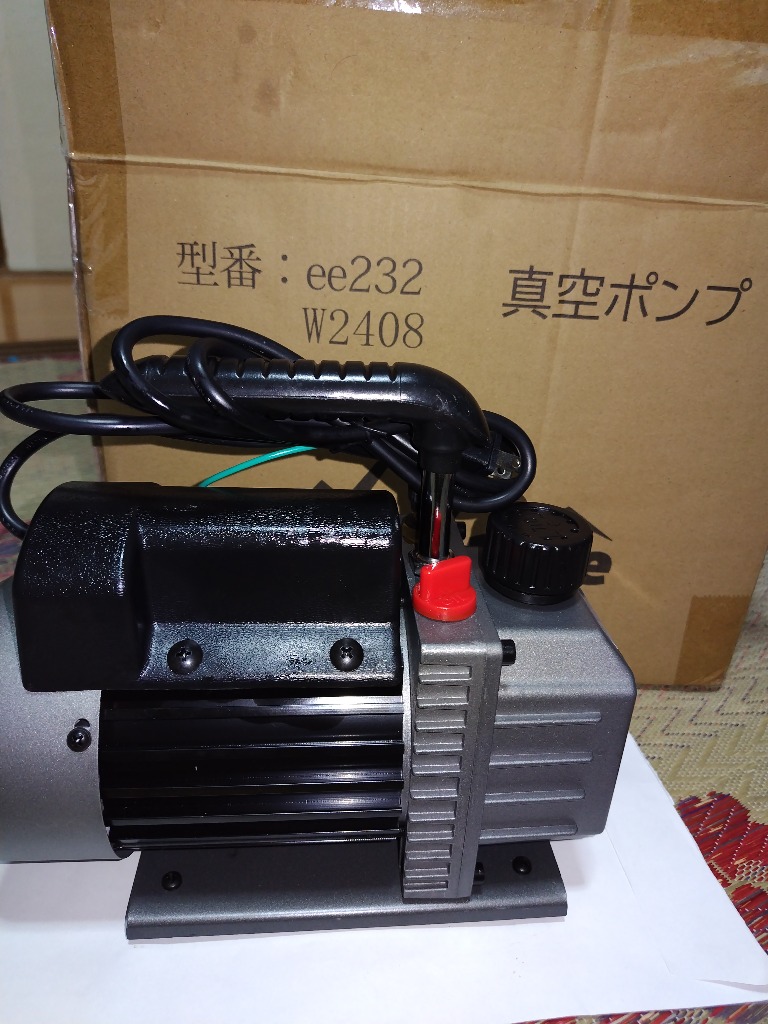 電動真空ポンプ エアコン修理 60L オイル付属 逆流防止機能 カー