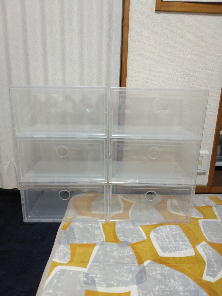 シューズボックス 6個セット シューズケース クリア シューズ