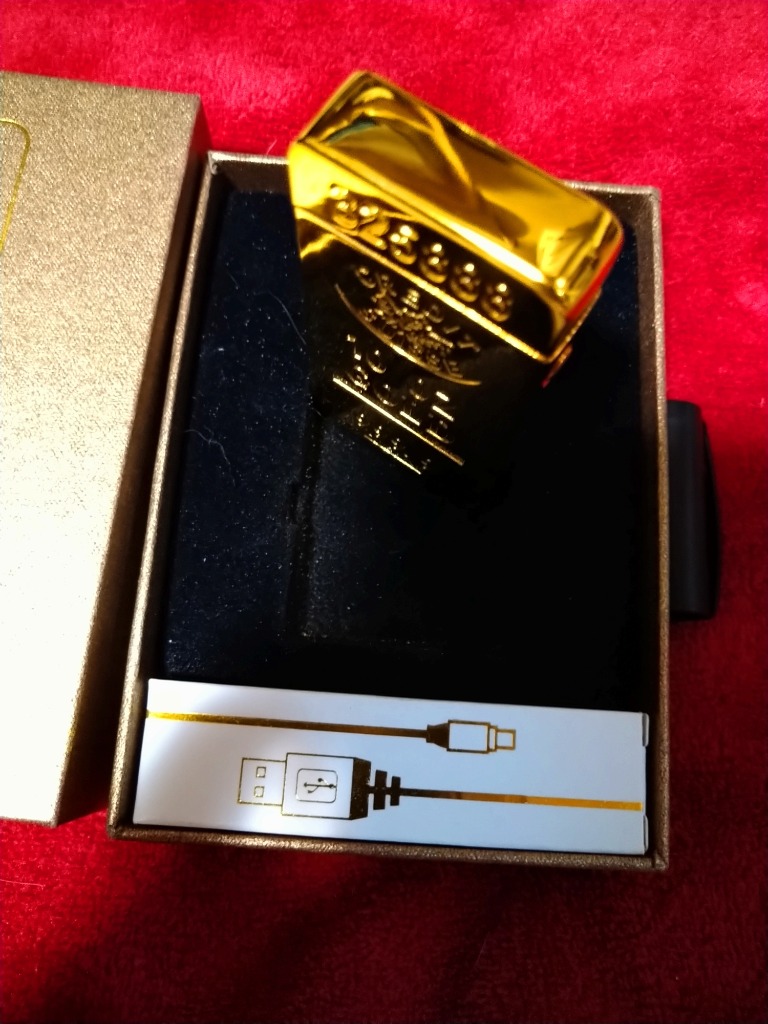 インゴット風ライター 金塊 純金 ゴールド USB ライター