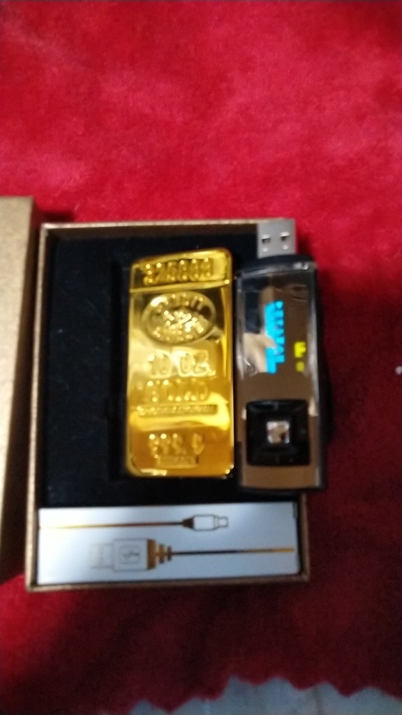 インゴット風ライター 金塊 純金 ゴールド USB ライター