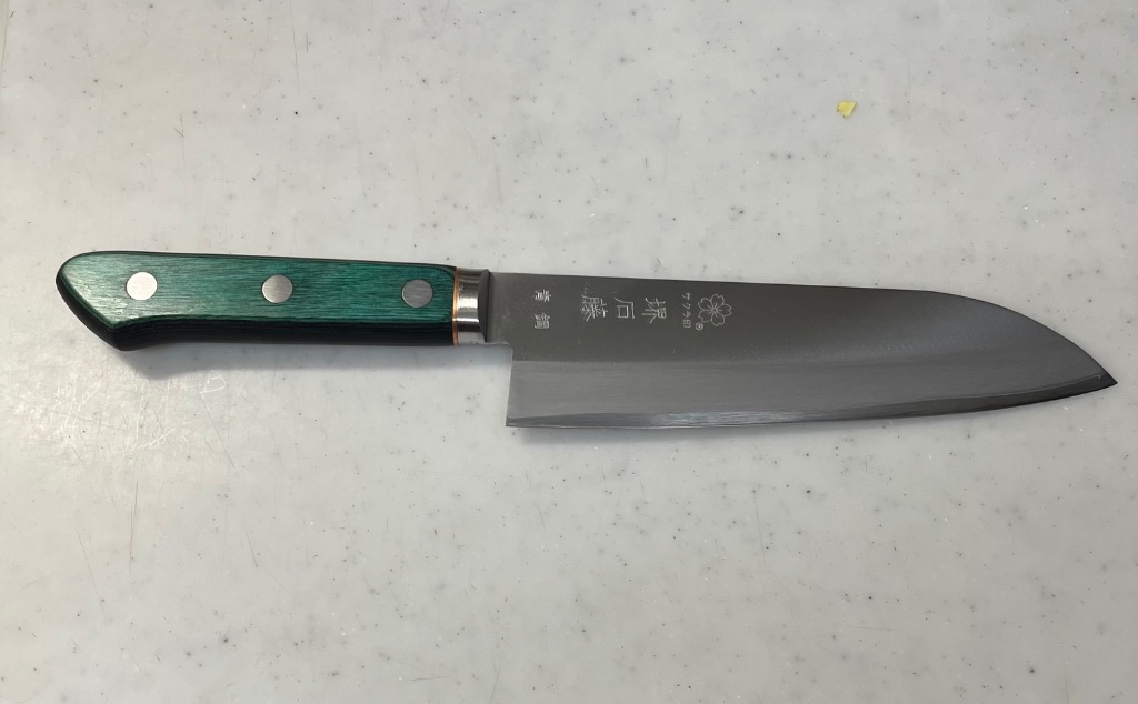 堺石藤 青鋼本割込 三徳包丁 ツバ付 : ehamono Yahoo!店 - 通販