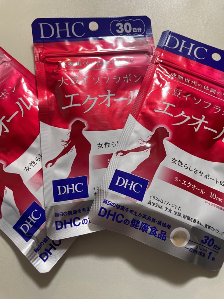 DHC 大豆イソフラボン エクオール 90日分 追跡配送 30日分 3個セット 