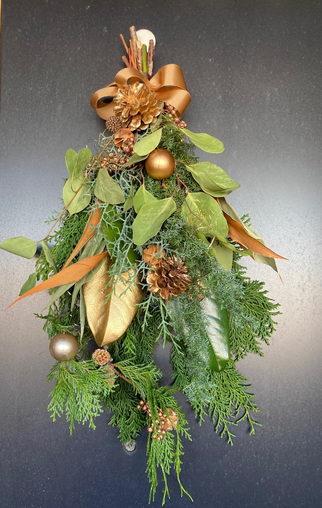 スワッグ ドライフラワー おしゃれ クリスマスリース ドライフラワー