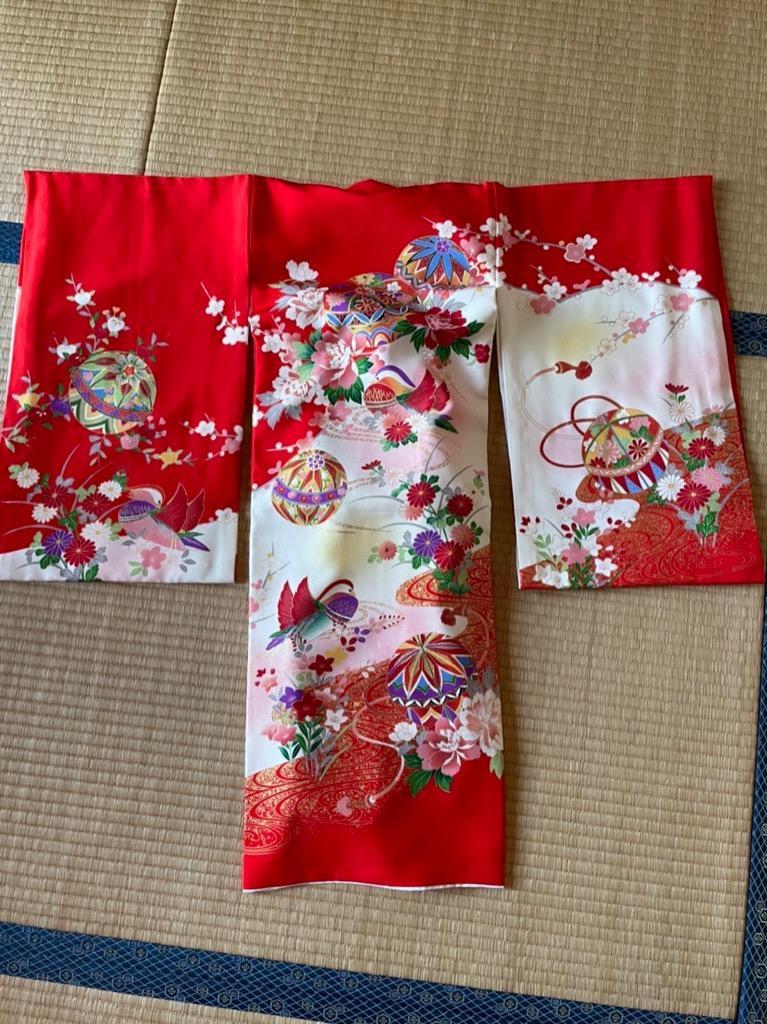 お宮参り 着物 女の子 正絹 祝着 初着 産着 のしめ 新品 j1013