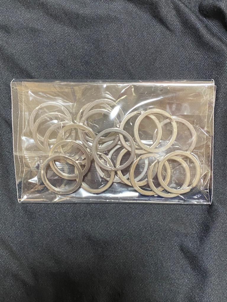 ステンレス キー ホルダー リング 二重リング 外徑 25mm 20個入
