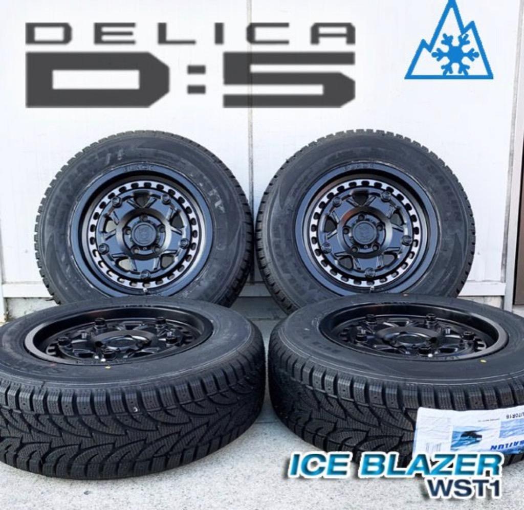 新品 スタッドレス デリカD5 デリカ D5 DELICA D:5 16インチタイヤホイールセット 車検対応 SAILUN ICE BLAZER  WST1 215/70R16 225/70R16