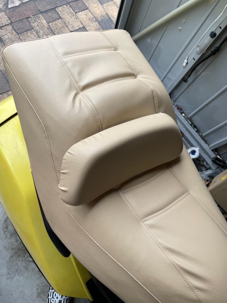 q　フュージョンX　純正シート　表皮張替品 ベージュ色 フュージョン 純正シート ベージュ 補修あり フュージョン