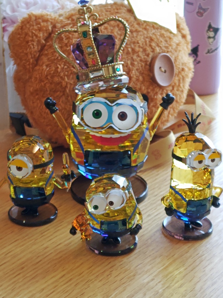 スワロフスキー☆新品 ミニオンズ ボブ スワロフスキー SWAROVSKI クリスタルフィギュア 3体セット