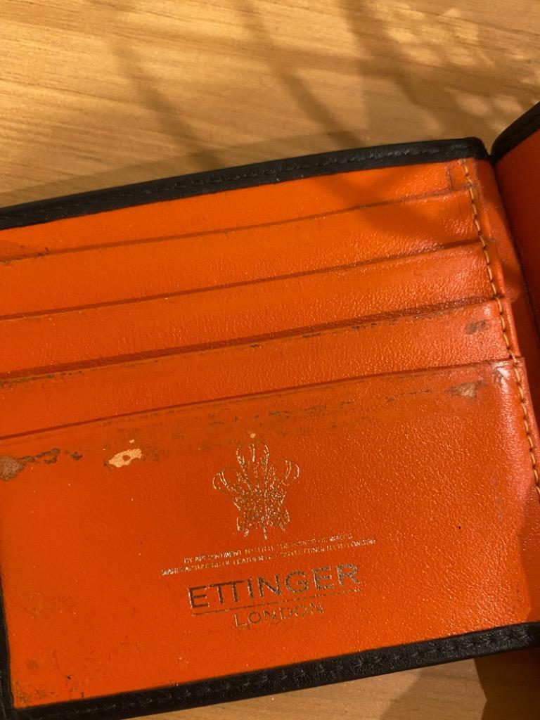 ETTINGER 二つ折り財布 ブラック/レッド　マネークリップ Amazon | ETTINGER Sterlingコレクションブラックandレッド
