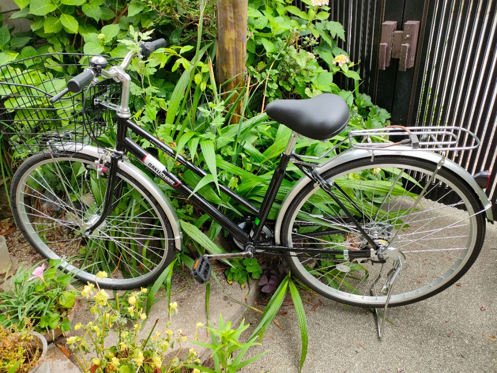 大阪京都限定 パンクしない自転車 27インチ 防犯登録解除済み 鍵付き 置き配商品】 自転車 27インチ ノーパンクタイヤ オートライト