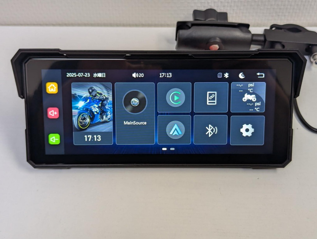 最新設計 8インチ バイク用ディスプレイオーディオ バイクナビ バイク