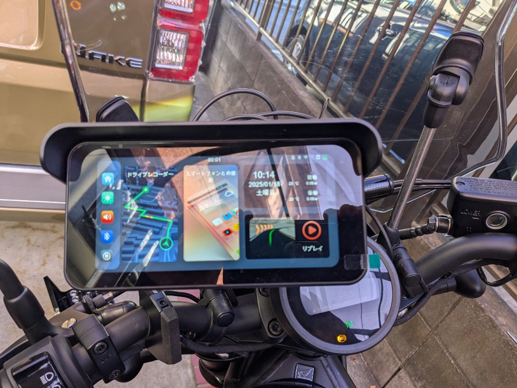 新品☆carplay Android Autoカーナビ ドライブレコーダー ドライブレコーダー バイク用 Carplay Android auto ナビ カー