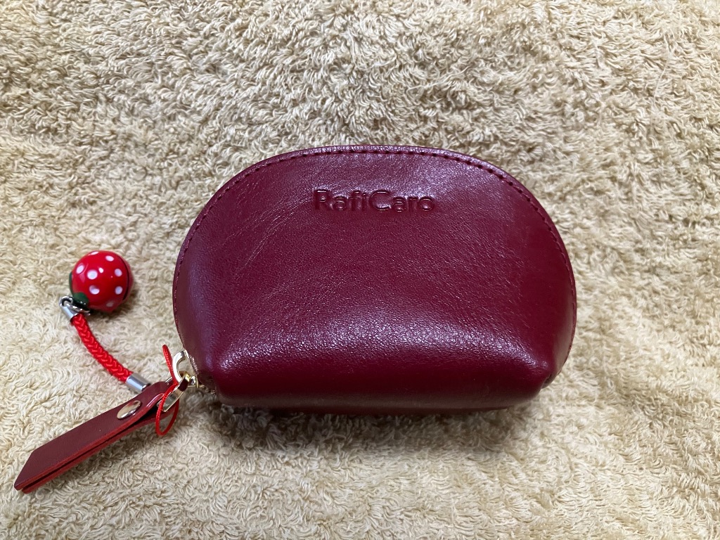 HERZ レザー 牛革 本革 コインケース 赤 財布 ポーチ 小物入れ used ポーチ 小物入れ マルチポーチ おしゃれ 本革 牛革 ミニポーチ