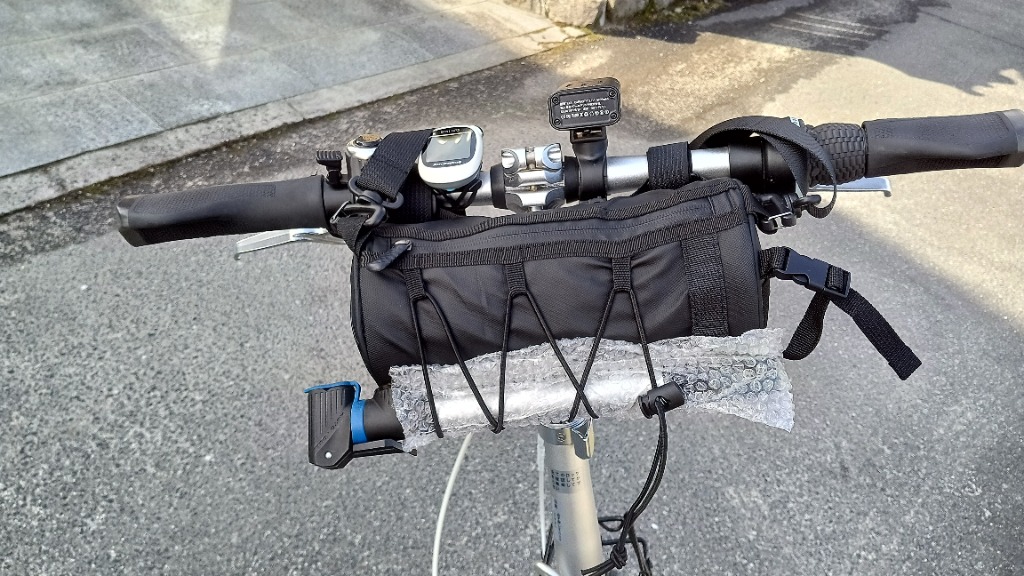 自転車 フロントバッグ ハンドルバッグ 2.5L 4way 筒型 サドル