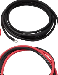 両端圧着端子付き電気接続用ケーブル 50cm 赤・黒の2本セット KIV 8SQ