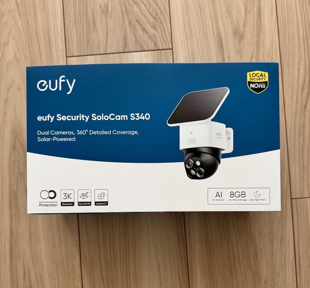 Anker Eufy SoloCam S340（屋外カメラ）ソーラー充電 / 360°撮影
