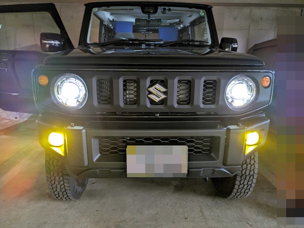 新型ジムニー JB64/JB74用 LEDフォグランプ カラー切替タイプ