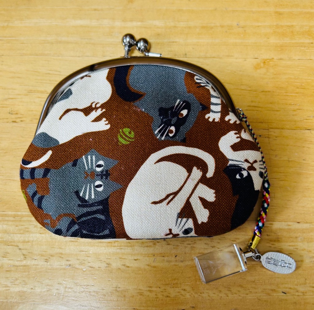 欲しいの Garaga × un deux がま口財布 GU-18 帆布がまぐち 3.3寸丸 猫/兎 財布・ケース・小物入れ