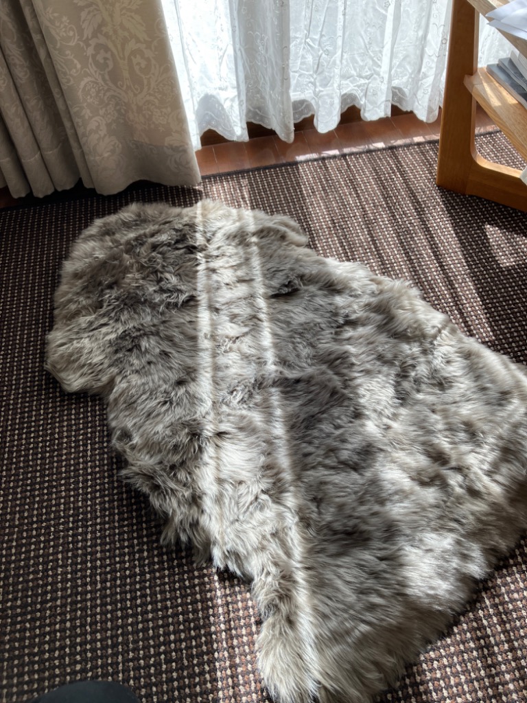 Aooka ムートンラグ ラグマット 50x85 1匹 高級天然ムートン