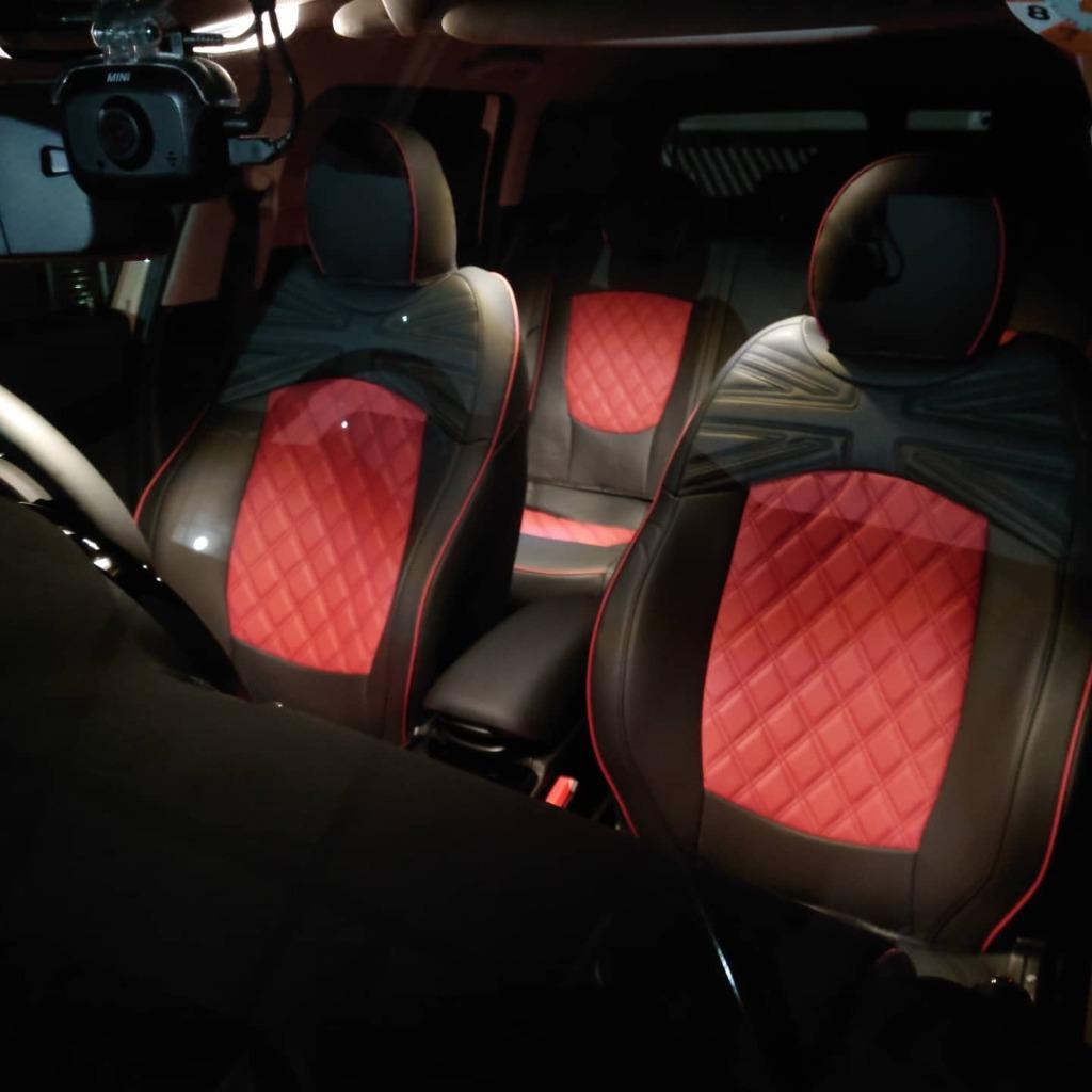 激安価 BMW MINIミニF54/ F55/ F56/ F60/ R60 専用フロント リア シート保護カバー 品質保証 黒
