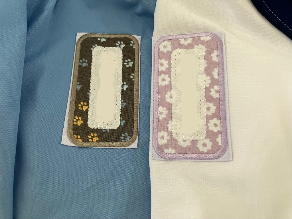 刺繍お名前入れワッペン ファンシー 縦文字タイプ ・ 名入れ 刺繍