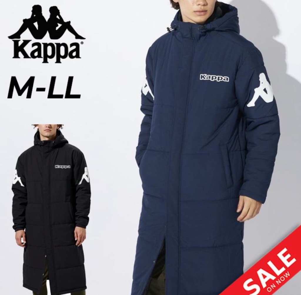 Kappa（カッパ） 中綿 ロングコート メンズ 軽量タフタベンチコート