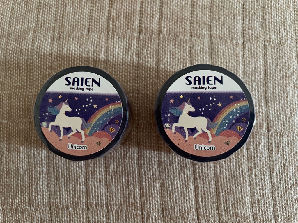 SAIEN 箔押し Unicorn 20mm マスキングテープ / ユニコーン ゆめ