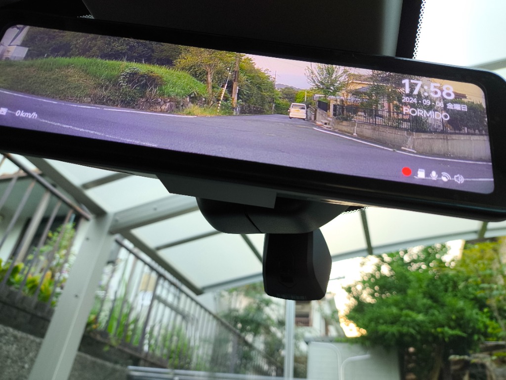 PORMIDO ドライブレコーダー ミラー型 前後 2カメラ 爆光液晶