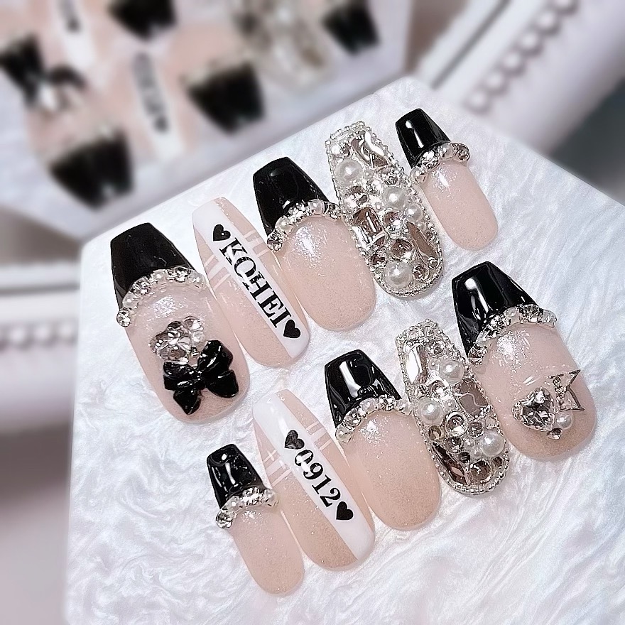 500枚入り》クリア ネイル チップ【 バレリーナ タイプ 】500枚