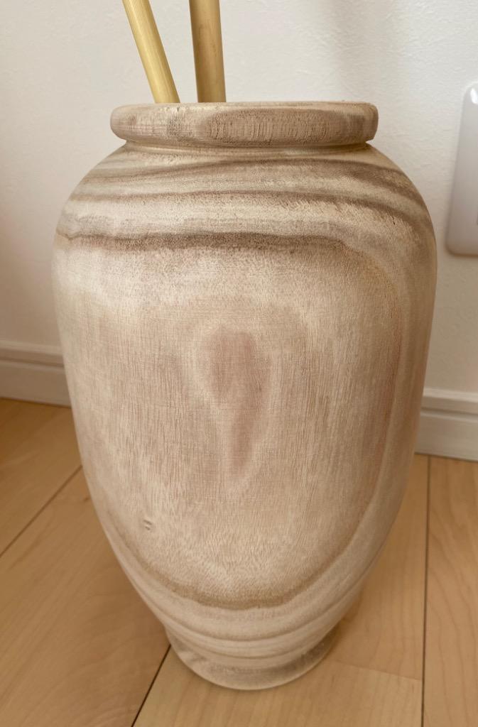 rustic pot largeウッド フラワーベース ドライ専用 花瓶 [ART OF 