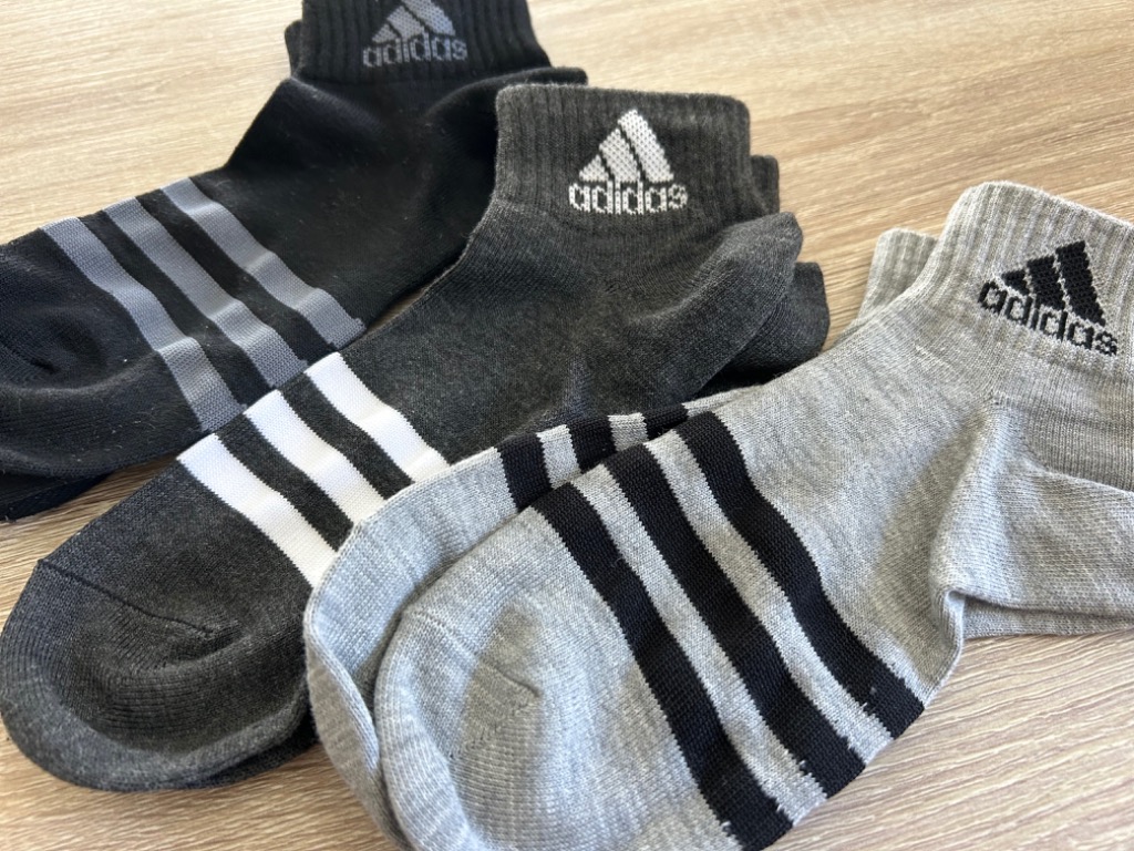 adidas（アディダス） ソックス メンズ 3足組 3本ライン 紳士 ショート