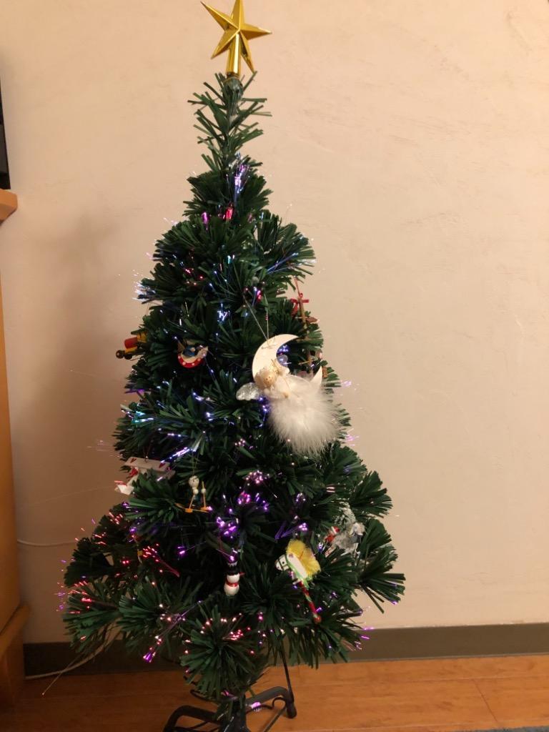 クリスマスツリー 90cm ファイバーツリー RGBライト付き