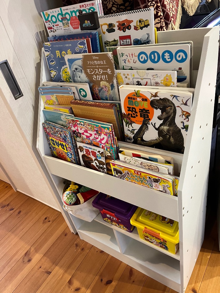 絵本ラック 絵本棚 スリム 幅60cm 本棚 絵本 本 収納 ブック 絵本ラック 絵本棚 スリム 幅60cm 本棚 絵本 本 収納 ブック