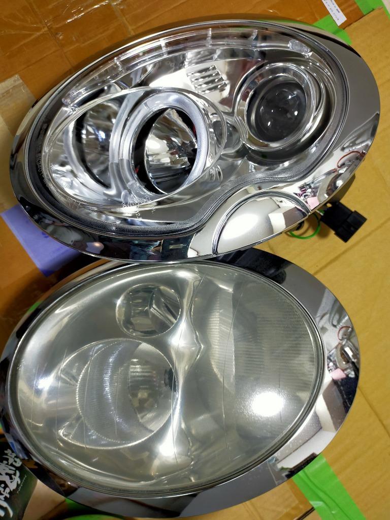 台湾製 特注日本光軸 BMW MINI ミニクーパー インナークローム LED イカリング プロジェクター ヘッドライト 左右 R50 R52 R53  送料無料