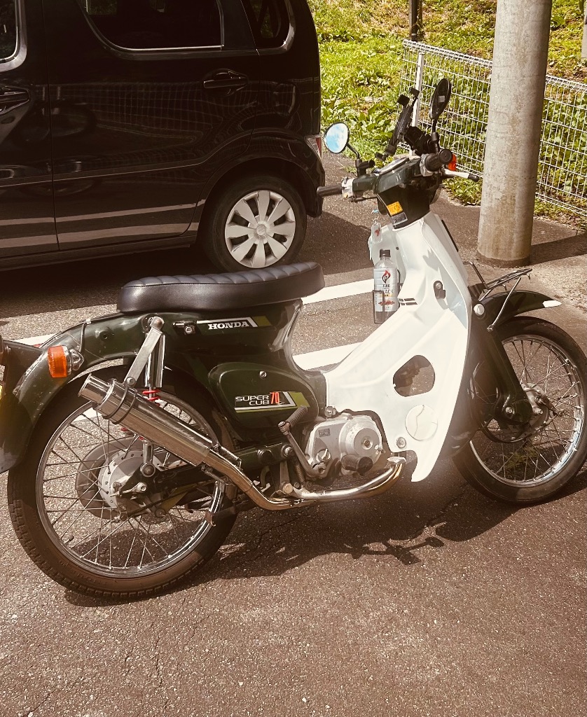 ホンダ　スーパーカブ50　アップマフラー(モンキー用加工品) ホンダ スーパーカブ 50 / 70 90 アップマフラー ステンレス製