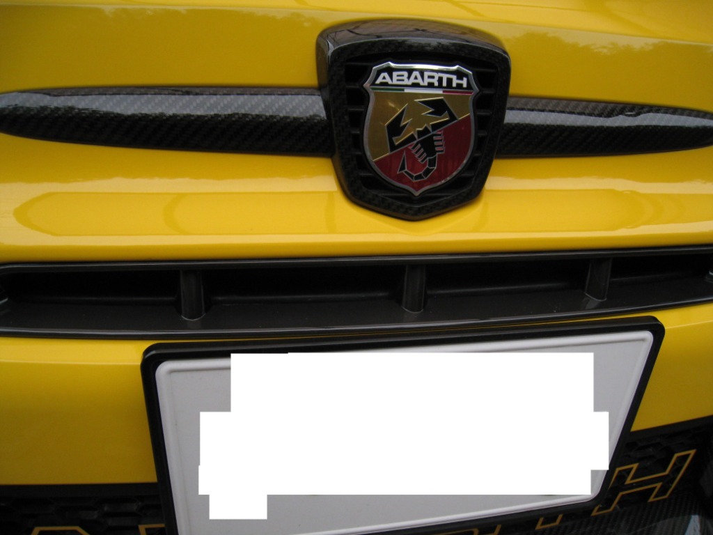 アバルト Rave Works カーボンフロントインテークカバー THREEHUNDRED ABARTH595(シリーズ4) カーボンフロントインテーク
